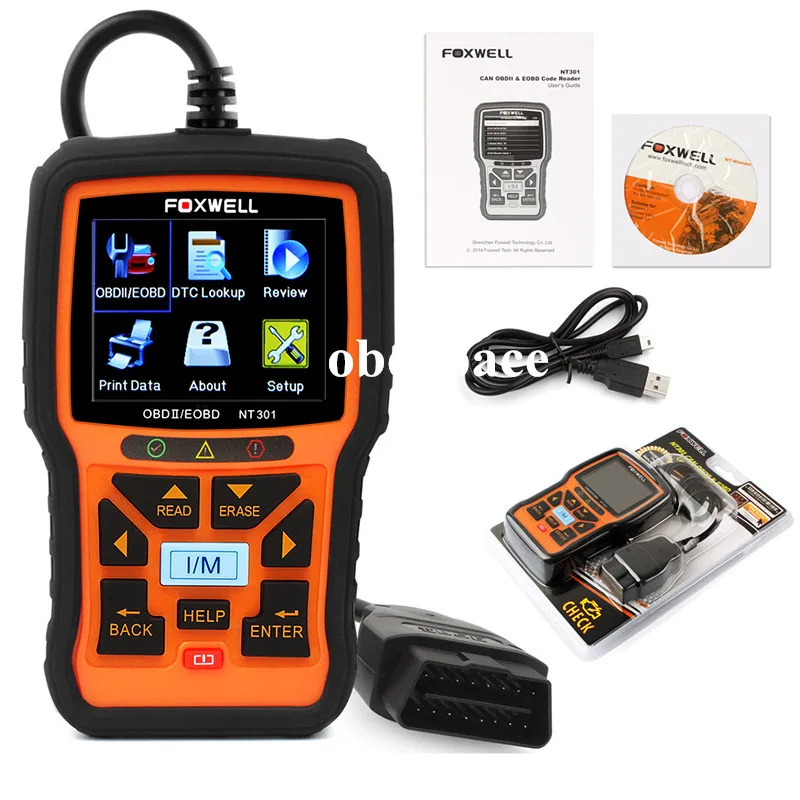 FOXWELL NT301 OBD диагностики OP COM Автосканер Автомобильное устройство чтения кода