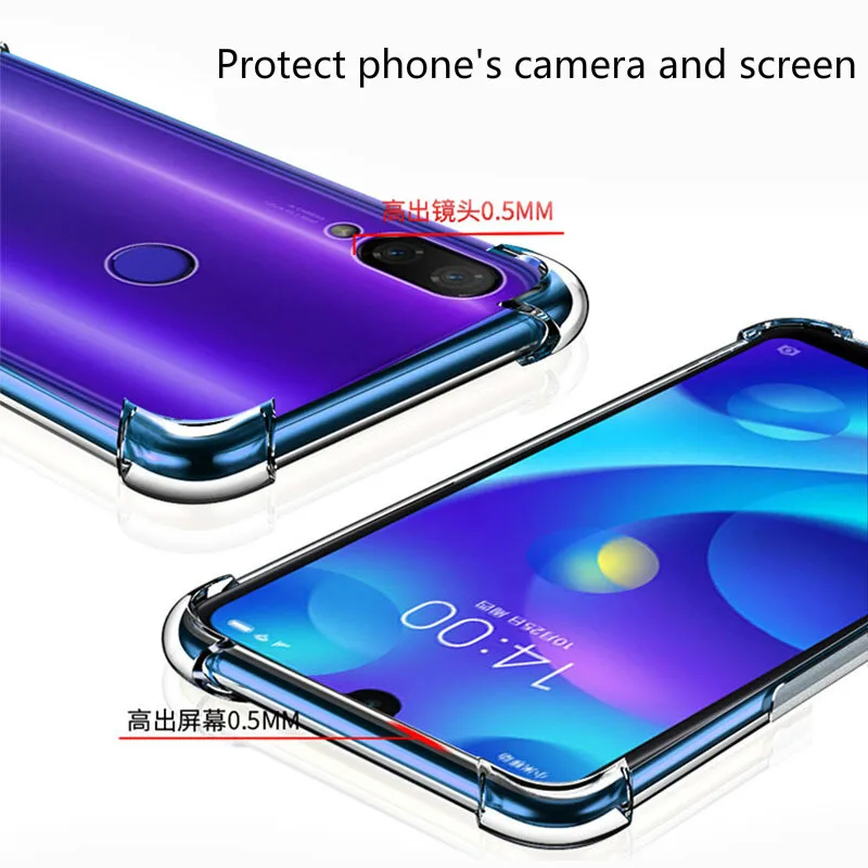 Redmi Note 7 подушка безопасности для Xiaomi прозрачная Противоударная крышка