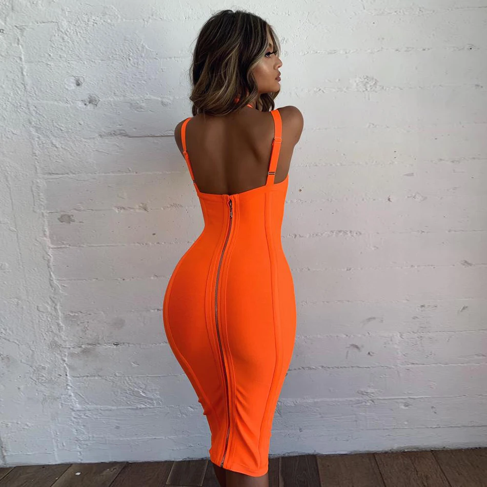 Женское Бандажное платье миди красное Белое Облегающее Платье на тонких