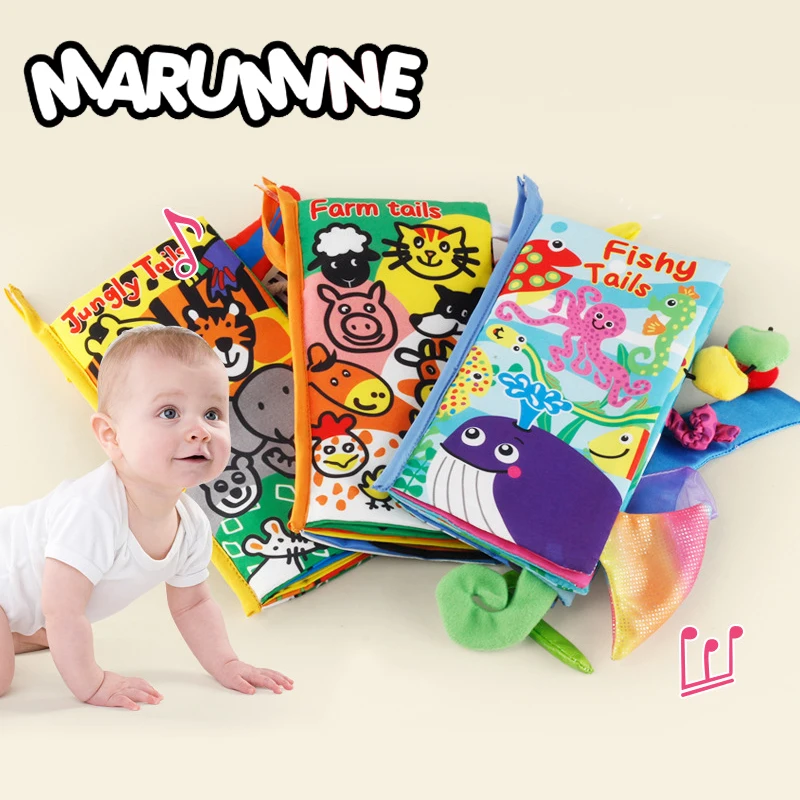 

Книга с животными Marumine, Детская Мягкая книга, джунгли, ферма, морские животные, мягкая ткань, Обучающие познавательные книги для детей 0-12 мес...