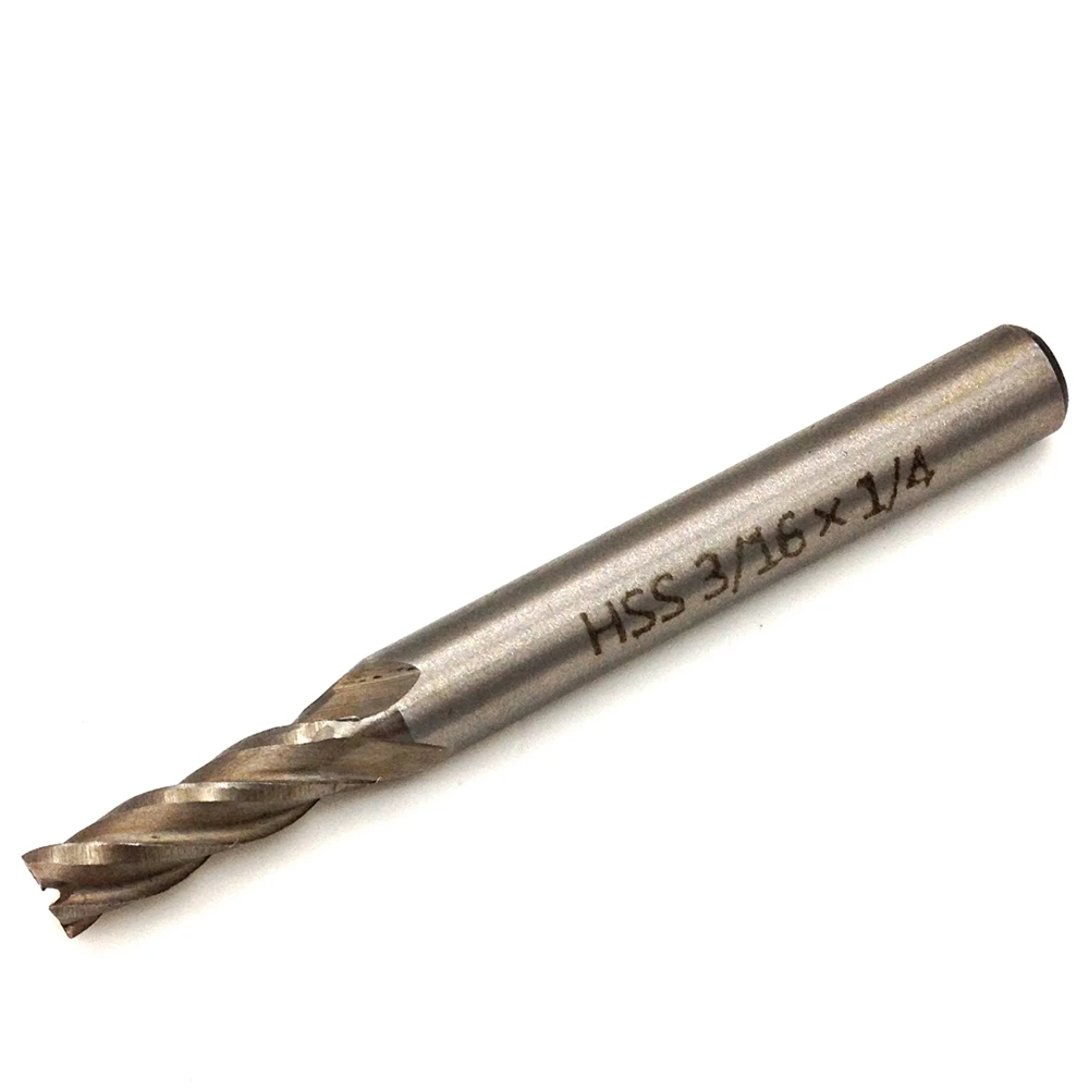3/16 HSS CNC прямой хвостовик 4 флейты Концевая Мельница Фреза сверла|milling cutter|4 flute end
