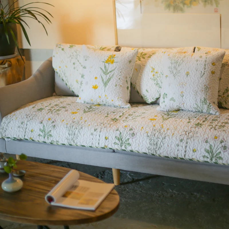 Чехол для дивана в пасторальном стиле многофункциональный хлопковый