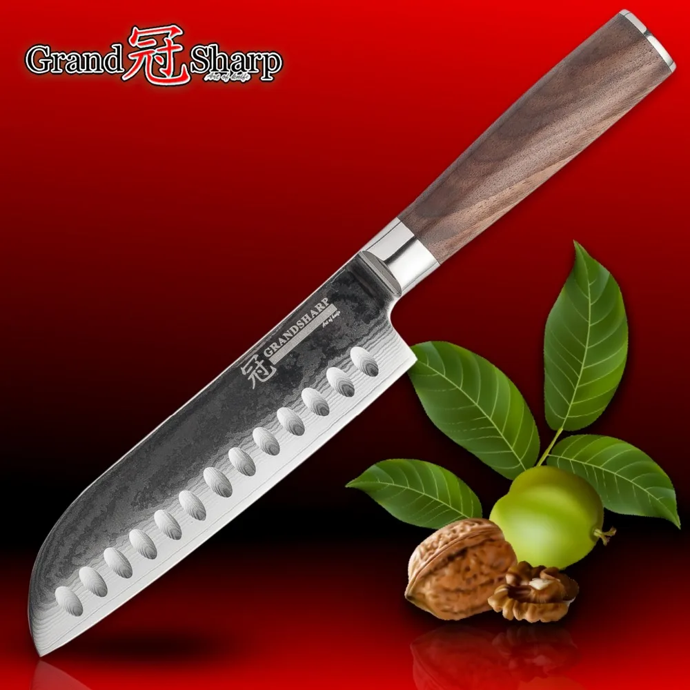 GRANDSHARP дамасский стальной нож 67 слоев японская Дамасская сталь японский кухонный