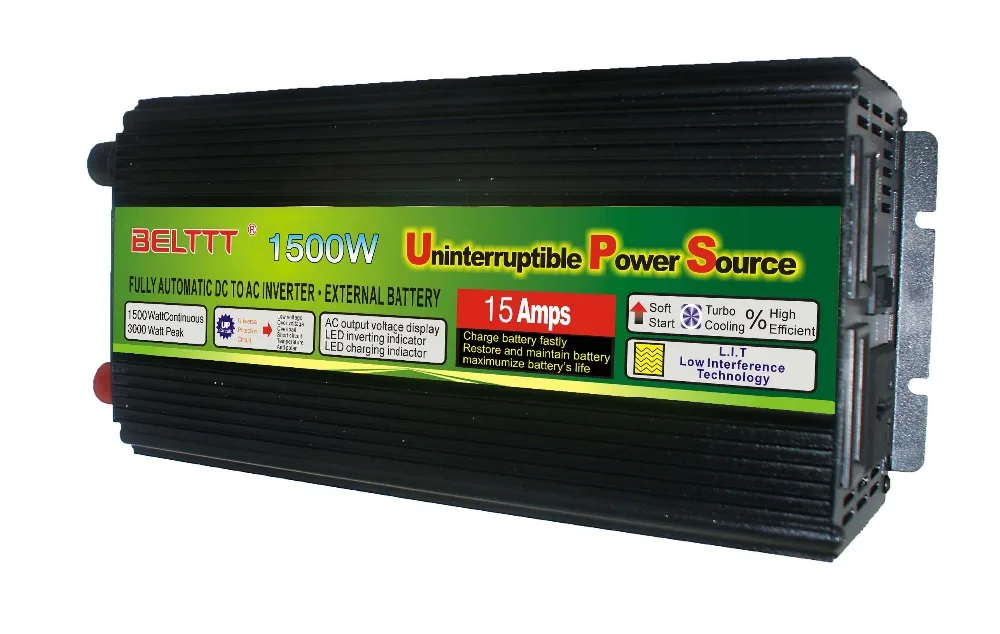 Инвертор BELTTT DC 12 В AC 1500 в Вт со встроенным зарядным устройством|inverter 1500w|inverter with