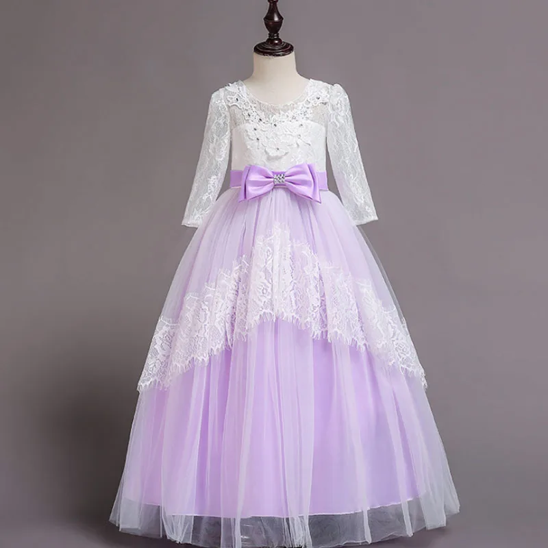Girls dress princess dresses Lace New Year Clothes for girls Show costume Party Wears kids clothing chilren Tutu Formal DRESS | Детская