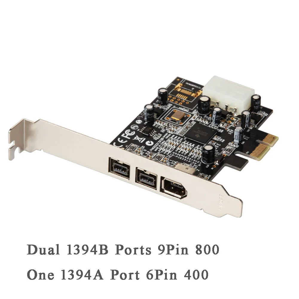 PCI-E to IEEE 1394B HD Video Capture Card 6-Pin 9-Pin FireWire 800 Controller for Digital Camera DV Camcorders Scanners | Компьютеры и