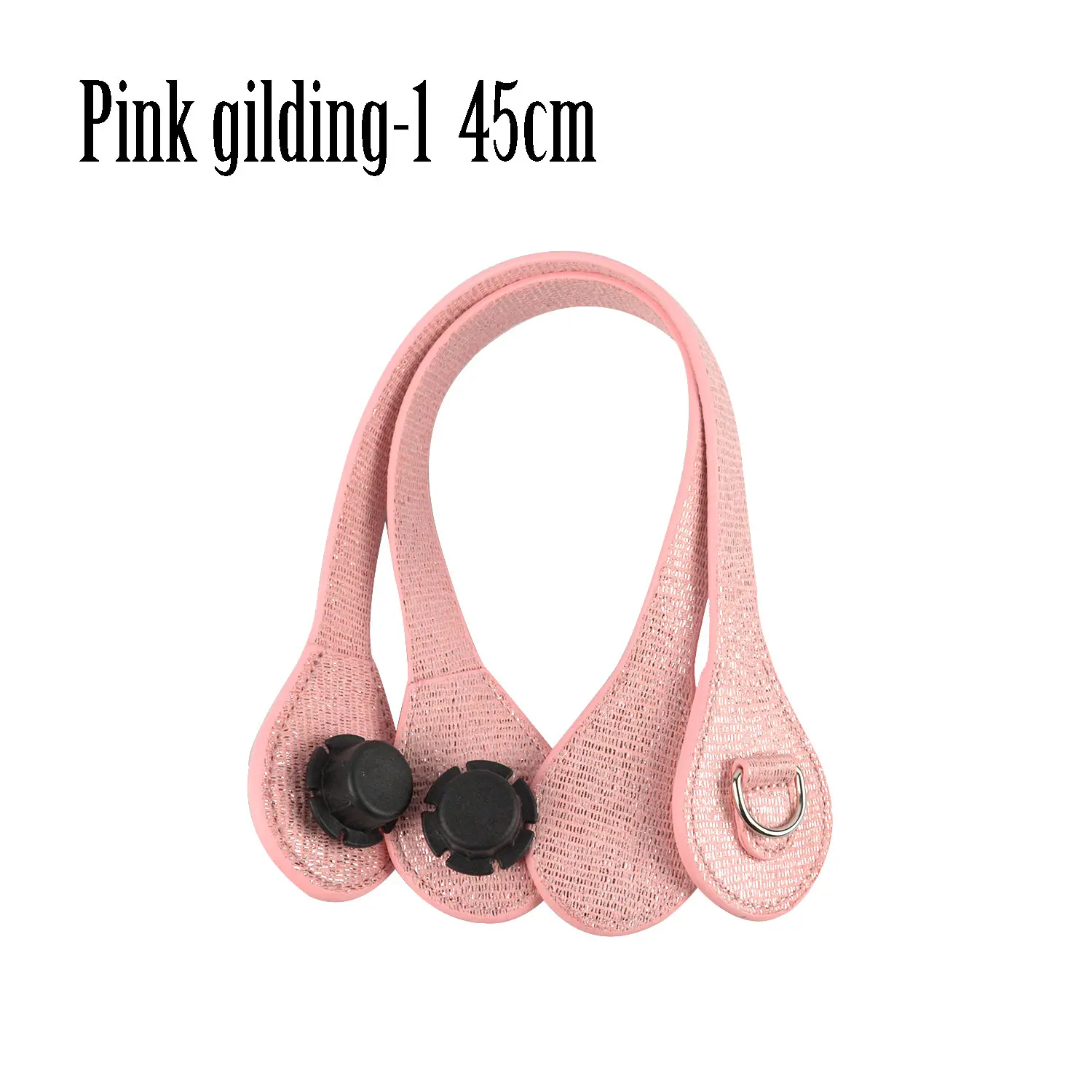 pink gilding -1 45 Tanqu, новинка, длинные, короткие, каплевидные, позолоченные, с ручкой по краям, с d-образной пряжкой, с круглым концом, ручки из искусственной кожи для OBag для EVA O Bag - Цвет: pink gilding -1 45