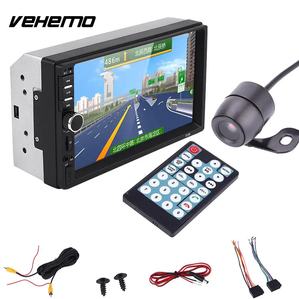 Автозвук MP5 AUX/USB/TF/FM плеер дистанционного Управление 7 дюймов Зеркало Ссылка 2Din