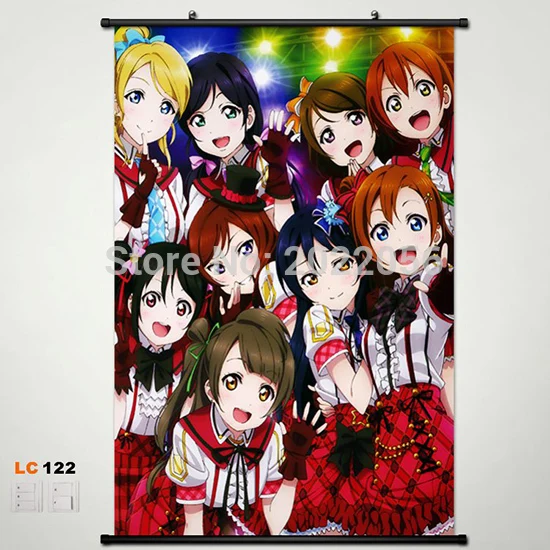 Аниме Манга LOVE LIVE! Школьный идол проект Настенная картина прокрутка 60x90 см обои 003