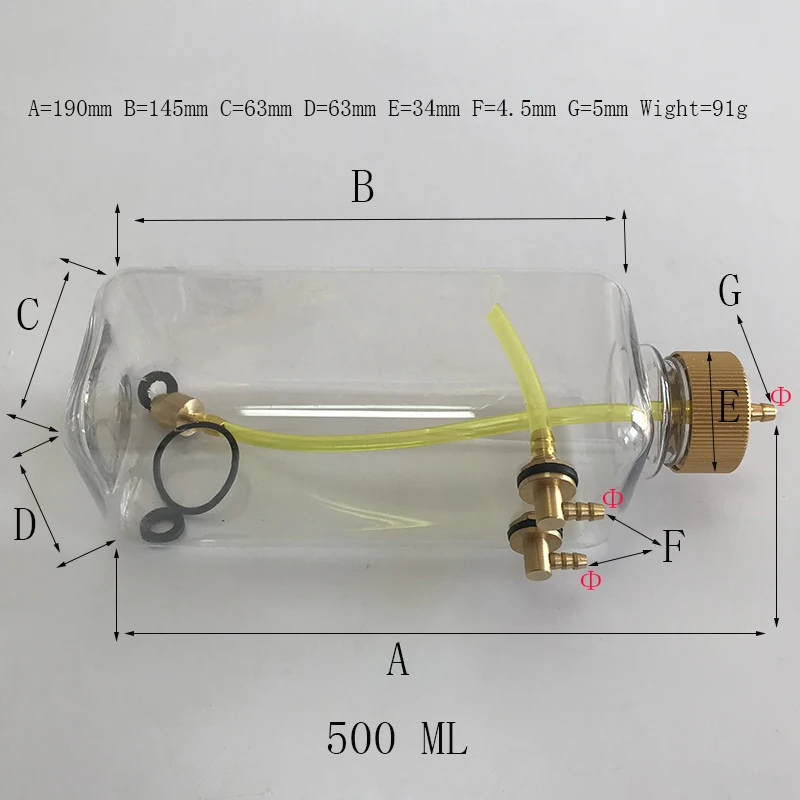 1 Piece Transparent Plastic Fuel Tank For Gas RC Airplane Model 500ml | Игрушки и хобби