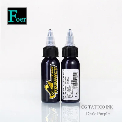 Dark Purple O.G тату машина набор Перманентный макияж синяя группа динамические чернила микроблейдинг пигмент для татуировки цвет краски 1 унций/30 мл - Цвет: Dark Purple