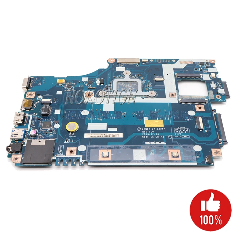 NOKOTION Z5WE3 LA-A621P материнская плата для ноутбука acer E1-510 DDR3 NBC3911001 NB. C3911.001 основная плата SR1SE N3520 процессор