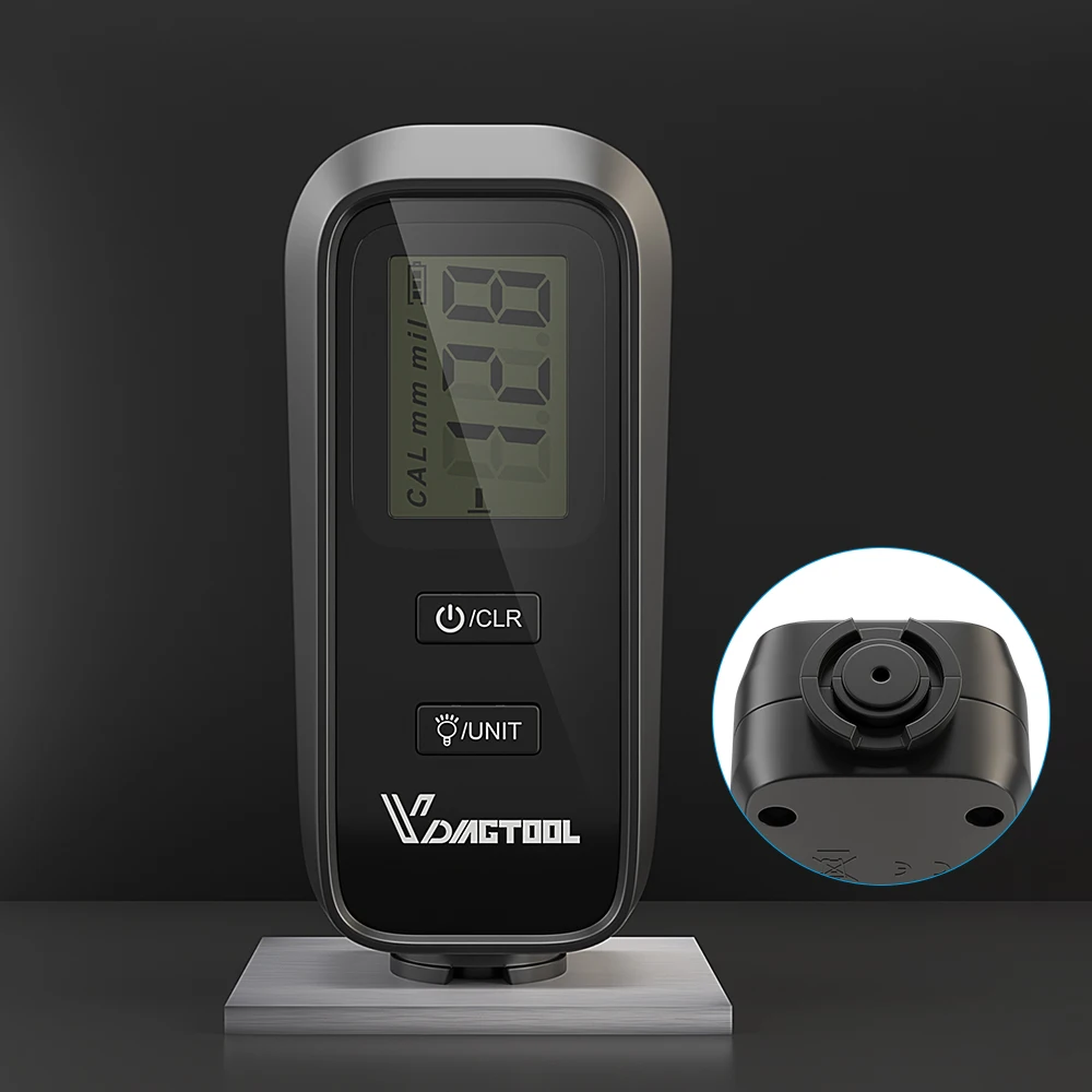 VDIAGTOOL VC100 OBD2 цифровой датчик толщины покрытия 1 микрон/0-1300 тестер автомобильной