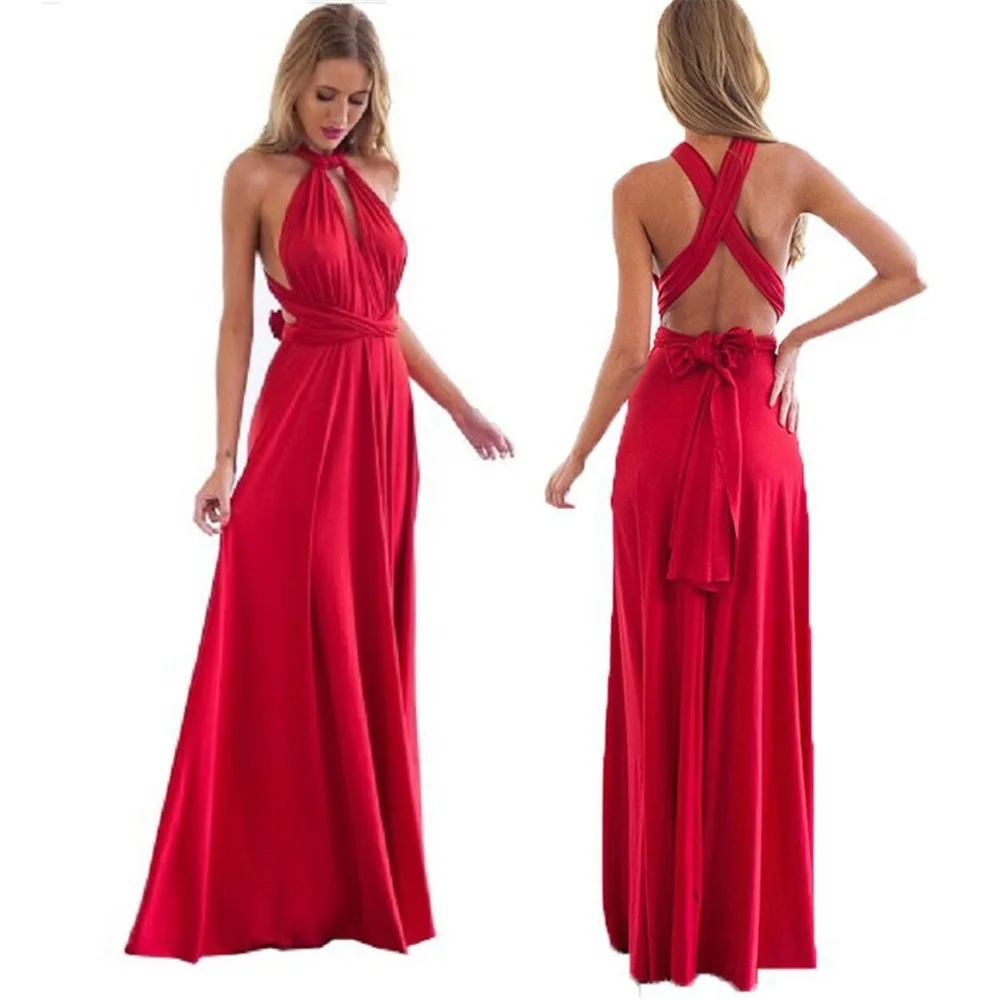 Платье женское длинное с запахом пикантное вечернее Бандажное Макси платье