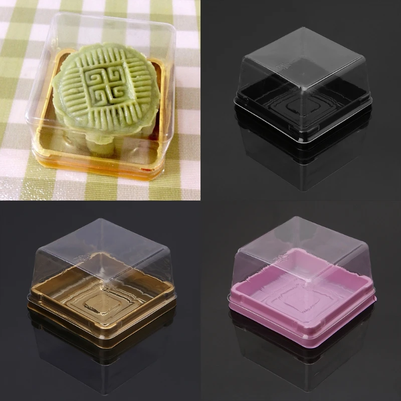 50 г квадратный лунный противни для пирожных Mooncake упаковочная коробка контейнер держатель 50 комплектов