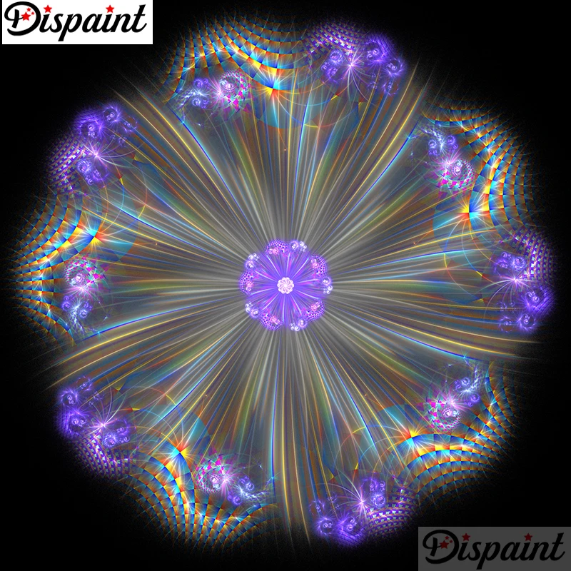 Dispaint 5D алмазная вышивка мандалы живопись крестом стразы украшение для дома