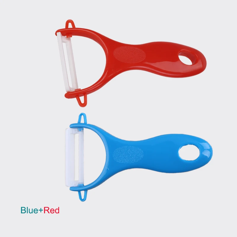 Red Blue Овощной фруктовый картофель овощечистка резак бытовой керамический гаджет пилинг портативный домашний кухонный инструмент Аксессуары - Цвет: Red Blue