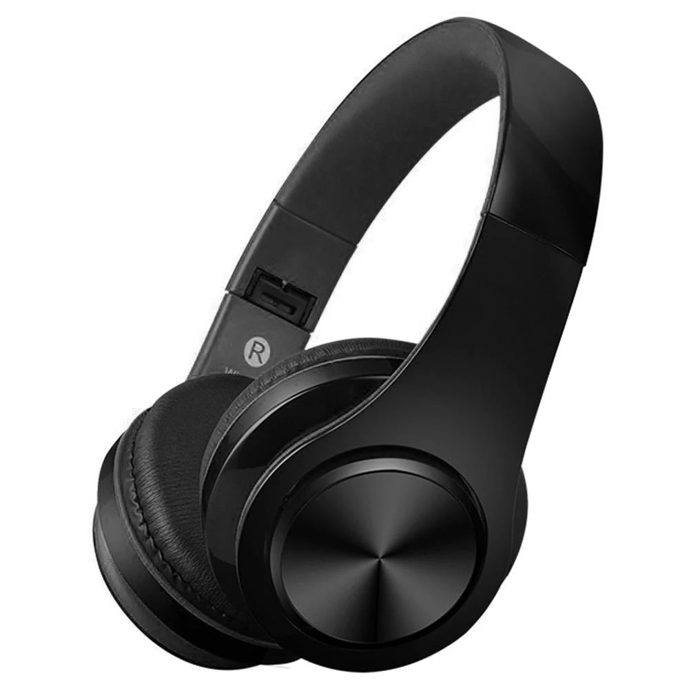 Черный Беспроводные Bluetooth наушники Складные стерео наушники супер бас Музыка гарнитура TF карта mp3 Воспроизведение с микрофоном - Цвет: Черный