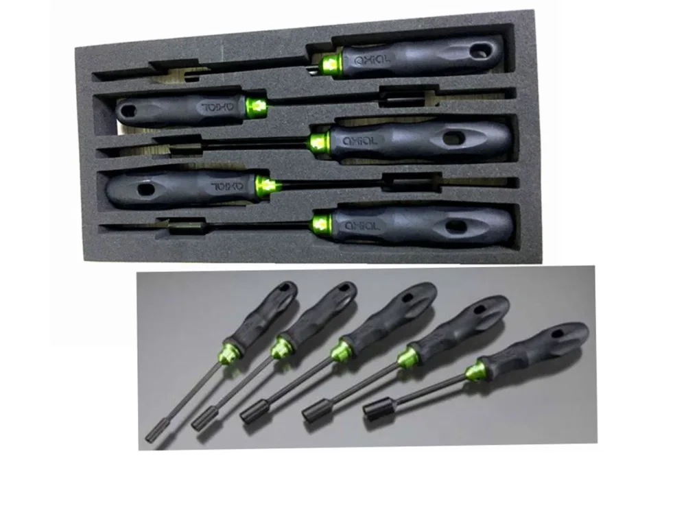 Осевые драйверы гнезда R/C inch'Hex Tools AX20024 3/16 1/4 5/16 11/31 3/8 kit box|Детали и аксессуары| |