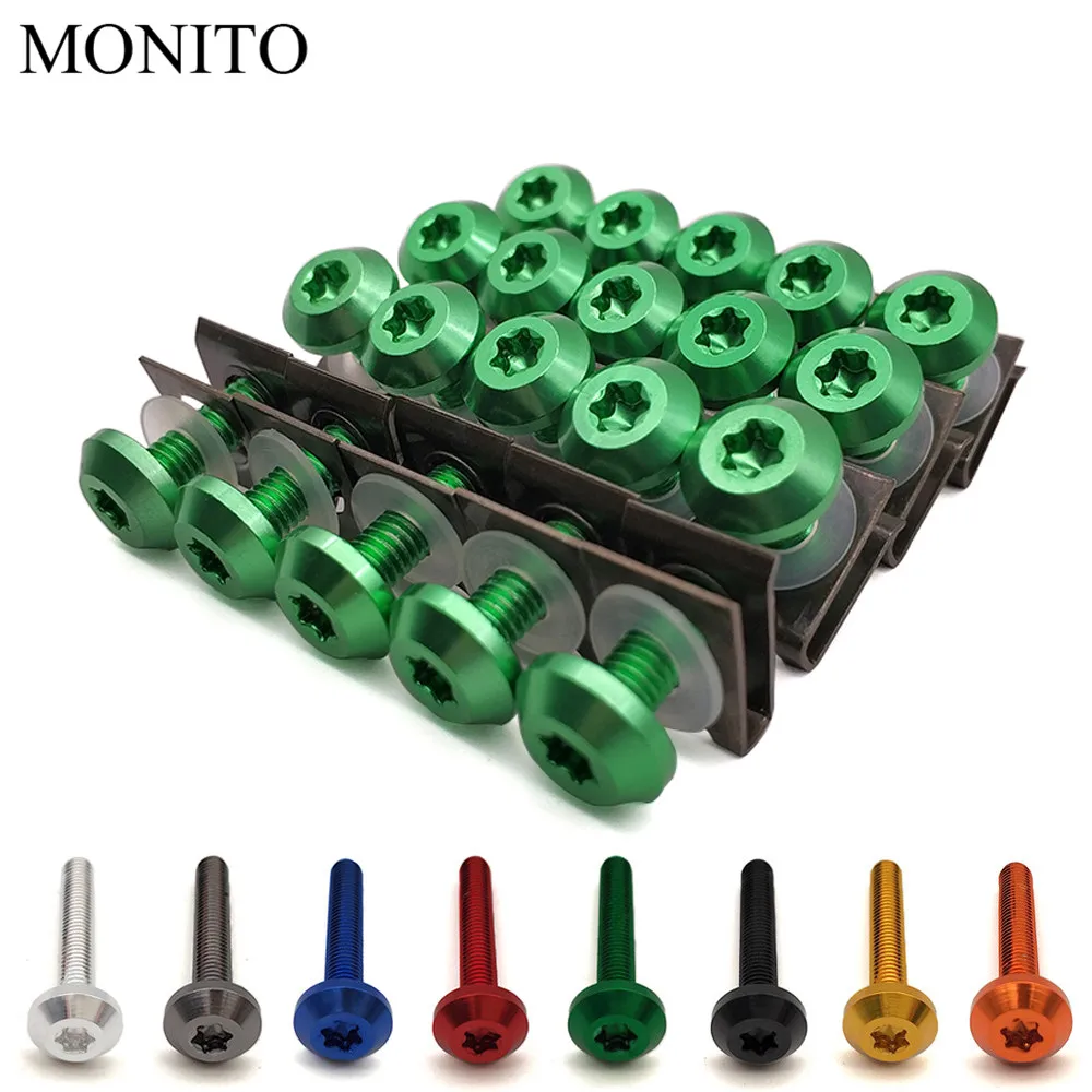 Custom Motorcycle Fairing Screws Body Spring Bolts Kit For KAWASAKI Versys 1000 ZX12R ZX6R ZX636R ZX6RR ZX9R ZZR600 Accessories |