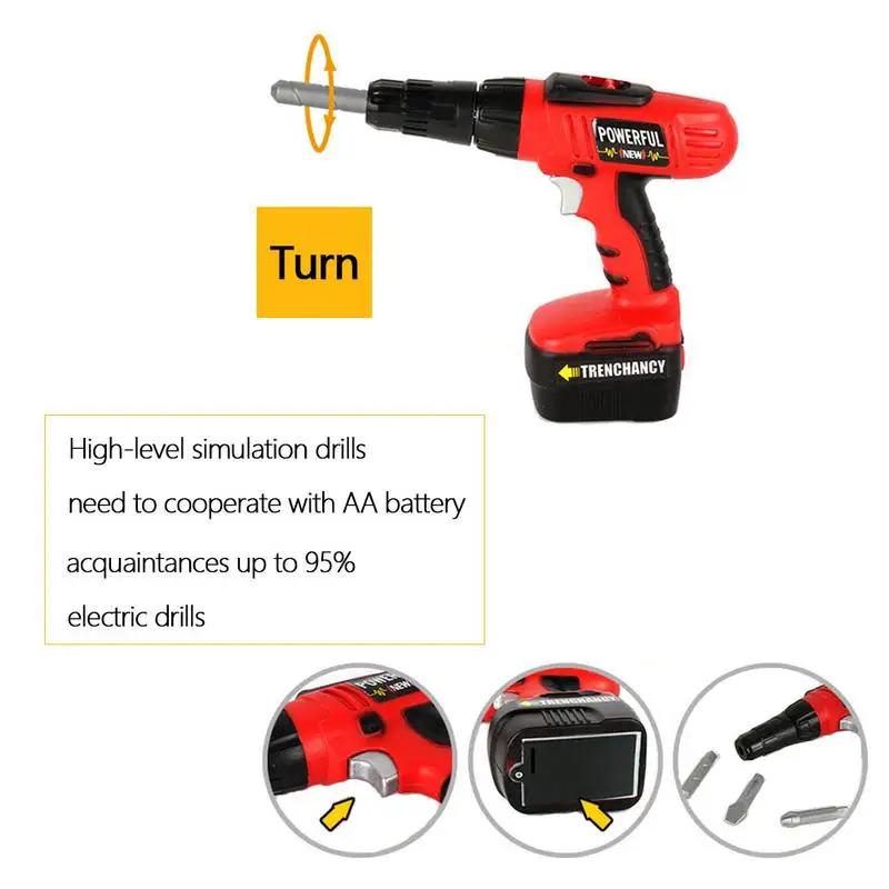 37 шт./компл. Детские Инструменты для ремонта игрушек игрушечный домик модель