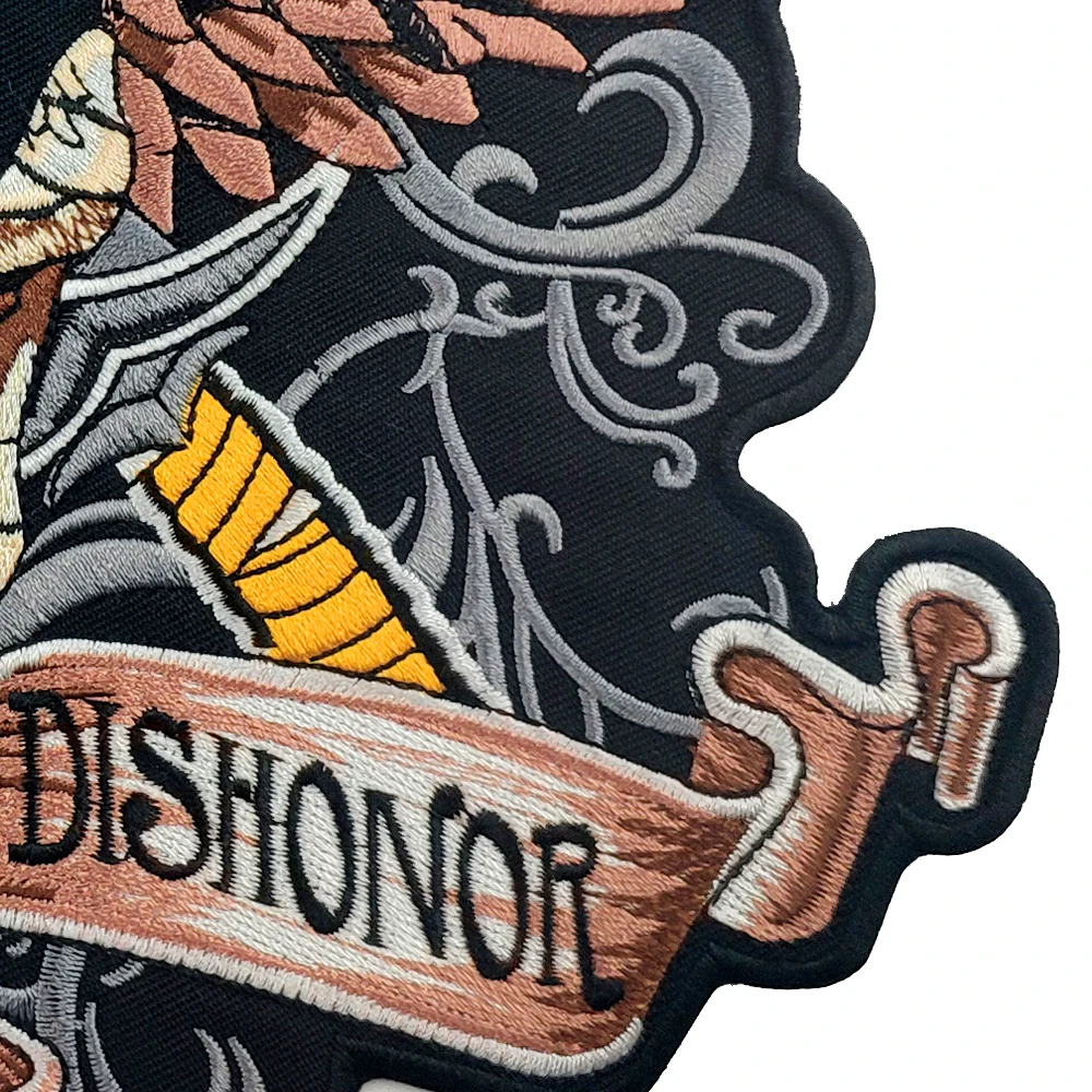 Железные нашивки для одежды Death Before Dishonor большой череп вышитые железные