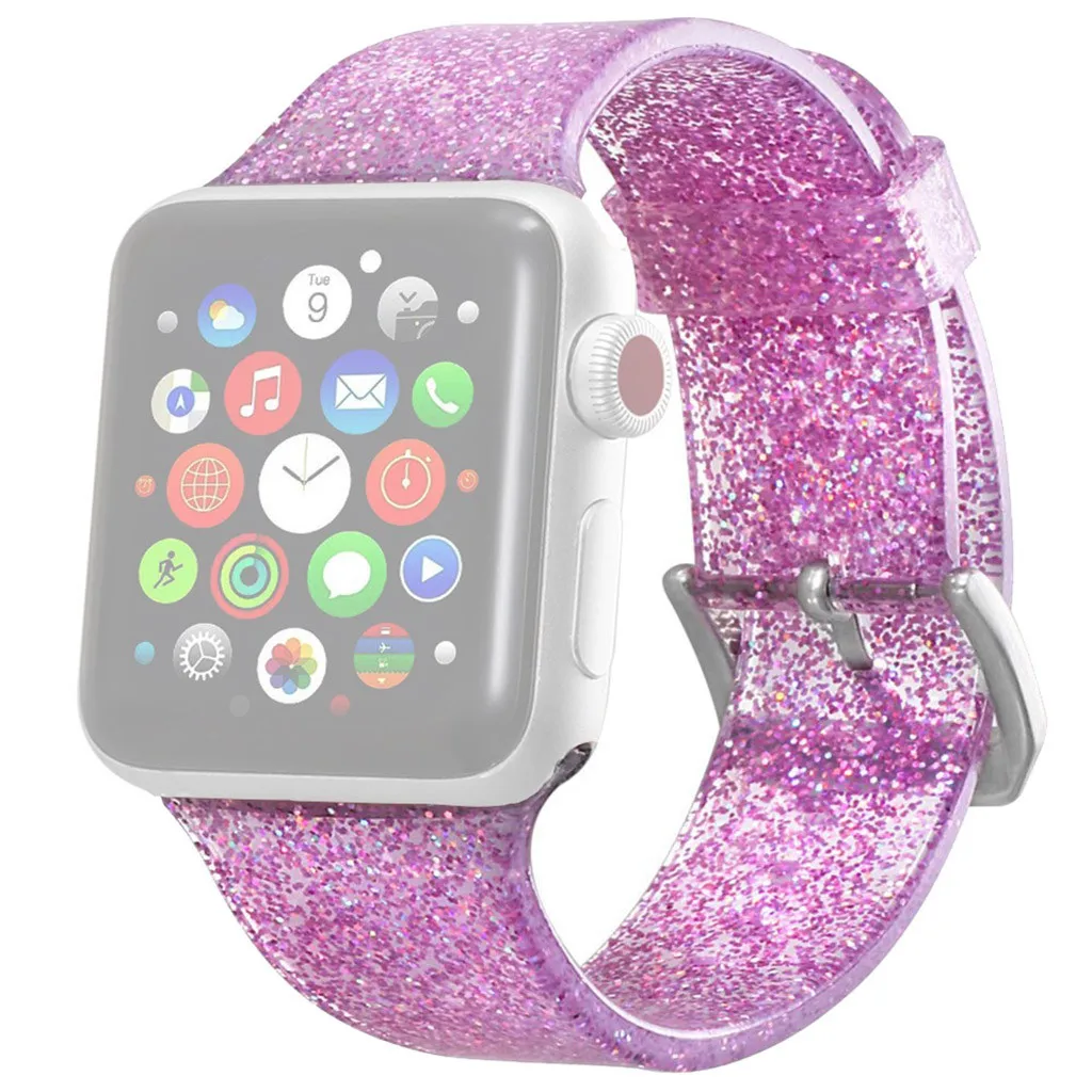 Спортивный ремешок для Apple Watch 4 мягкий силиконовый сменный iwatch 40 мм часов