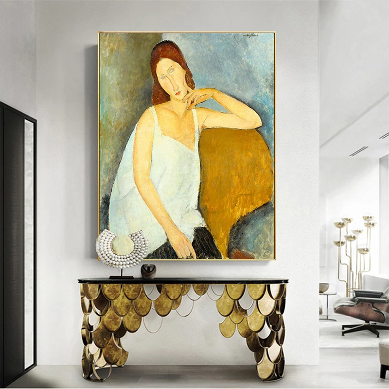 MUTU Знаменитые Картины Маслом Wall Art Женщины без глаз Модильяни печати и постеры на