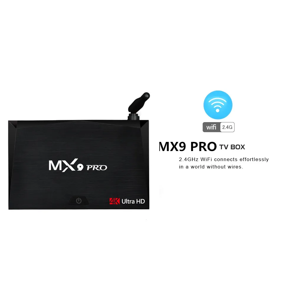 ТВ приставка Smart MX9 PRO BT приставка Android 7,1/8,1 2G16G/4G32G RK3328 четырехъядерный WiFi 4K медиаплеер HDMI 2,0 PK T9