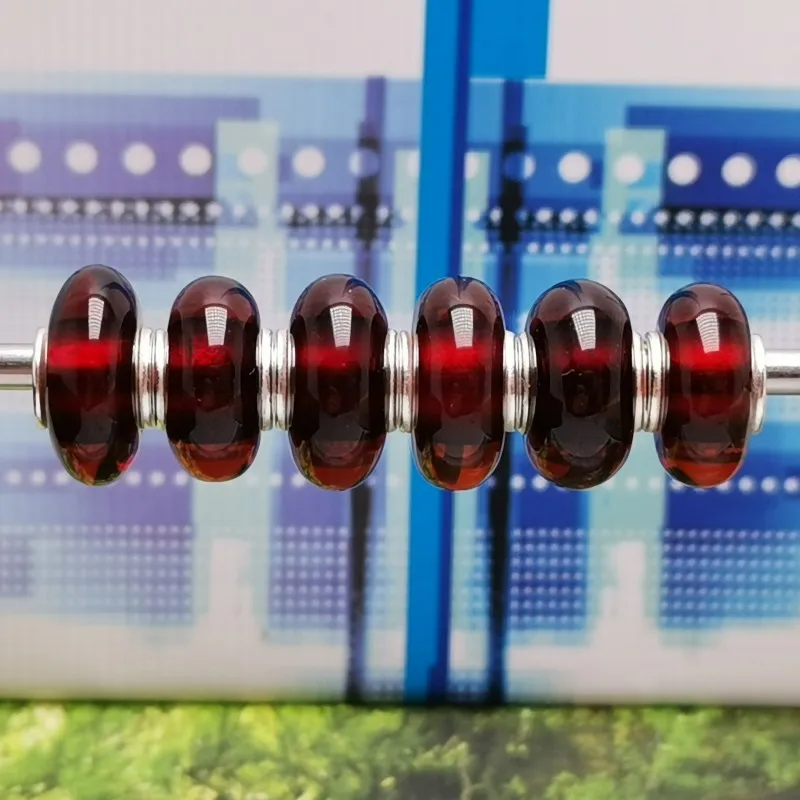 1 шт/серебро 925 пробы Diy Ювелирные изделия из натуральных кровяных бусин Шарм