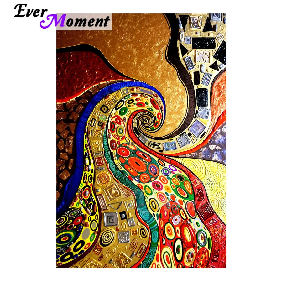 

Ever Moment Diamond Painting Abstract Colorful Vortex Full Square Drill Rhinestone Diamond Embroidery Decoration Home ASF1664
