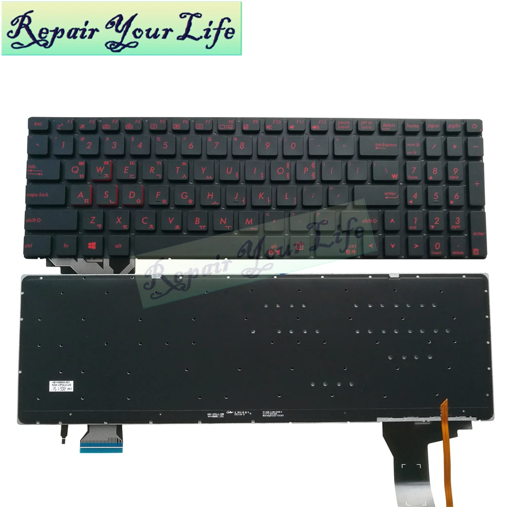 Repair You Life GL552V Клавиатура для ноутбука ASUS GL552VL GL552VW GL552VX GL552JX KR клавиатура KR KO US с красной подсветкой новая