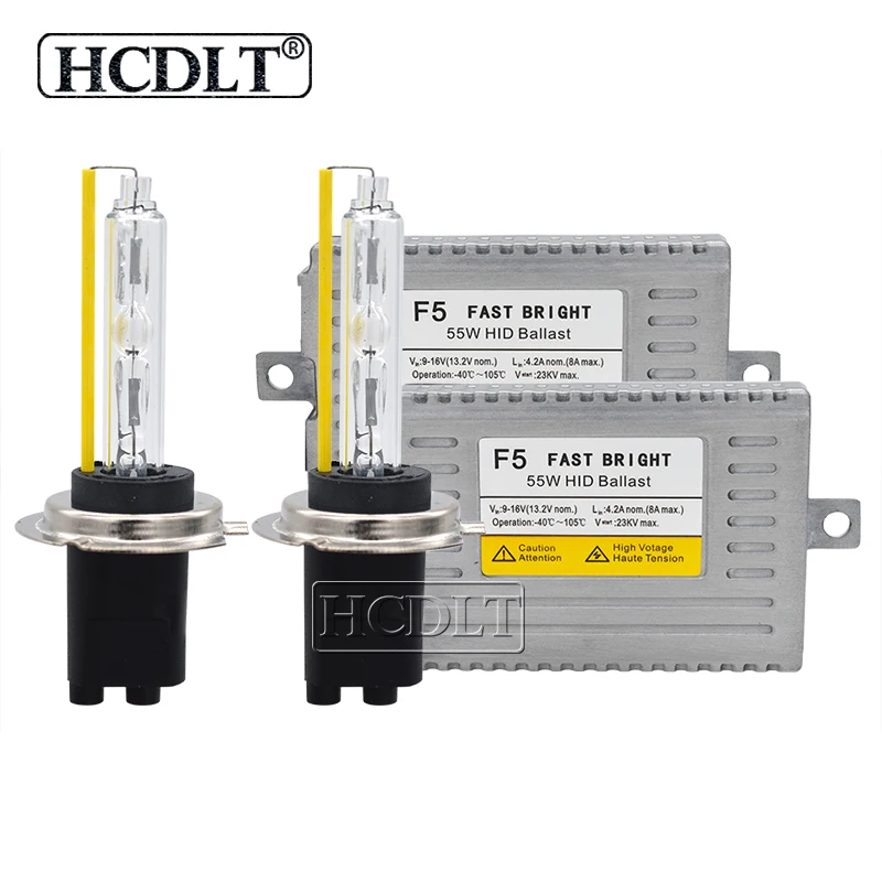 HCDLT 55 Вт Xenon D2H 9012 HID комплект фар AC Быстрый старт DLT F5 автомобильный балласт 5500K H1 H11