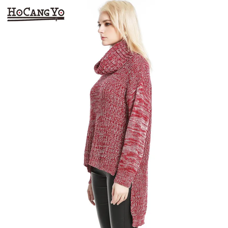 Fashion NEW Autumn Winter Long-Sleeved High-Neck Sweater Thick Knitted Pullovers Plus Size Knitwear Women's Turtleneck Clothes | Женская