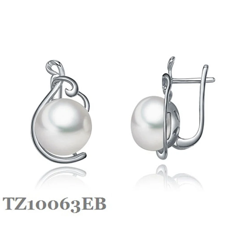 

Sinya Natural Freshwater Pearls Hoop Hook English Lock Earring for Women Mother in 925 Sterling Silver Fashion Design Hot Sale