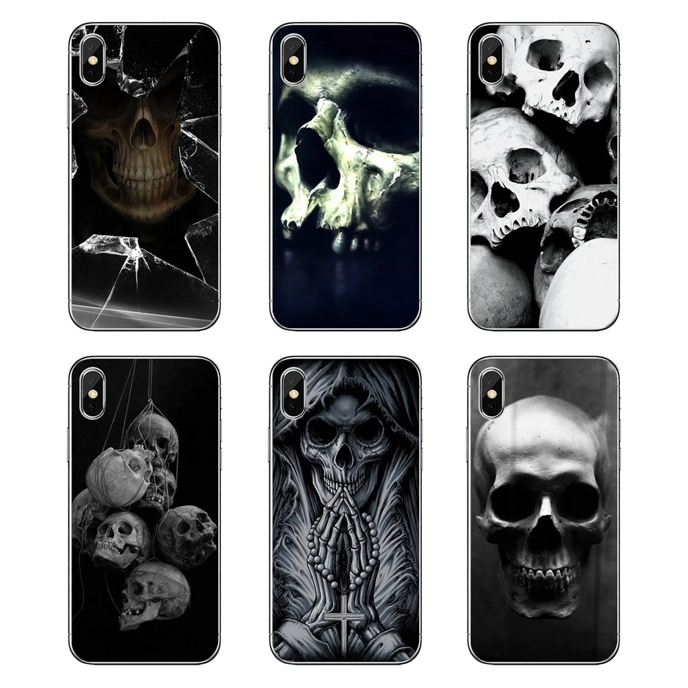 Силиконовые чехлы для телефонов с рисунком черепа привидениями iPod Touch iPhone 4 4S 5 5S 5C