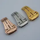 Кожаный ремешок для часов MAIKES, с застежкой из нержавеющей стали 316L, золотистого цвета, 16 мм, 18 мм, 20 мм