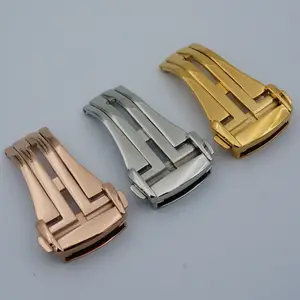 Кожаный ремешок для часов MAIKES, с застежкой из нержавеющей стали 316L, золотистого цвета, 16 мм, 18 мм, 20 мм