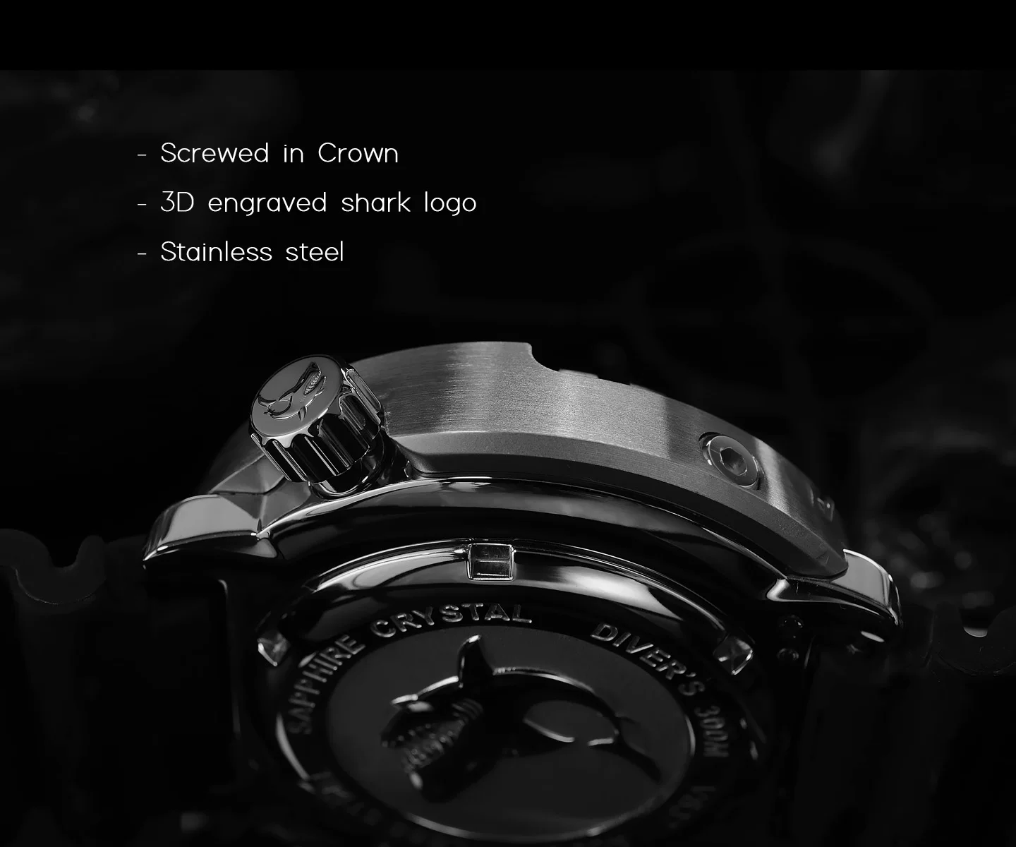 Lugyou Сан Мартин тунец для мужчин дайвер часы нержавеющая сталь 30 бар солнечной энергии черный циферблат Дата Дисплей Металлический Браслет куполообразный сапфир