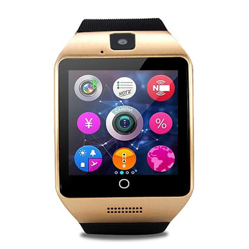 Модные спортивные часы Q18 Bluetooth Smart Поддержка SIM/карты памяти Камера Android PK A1 dz09|support