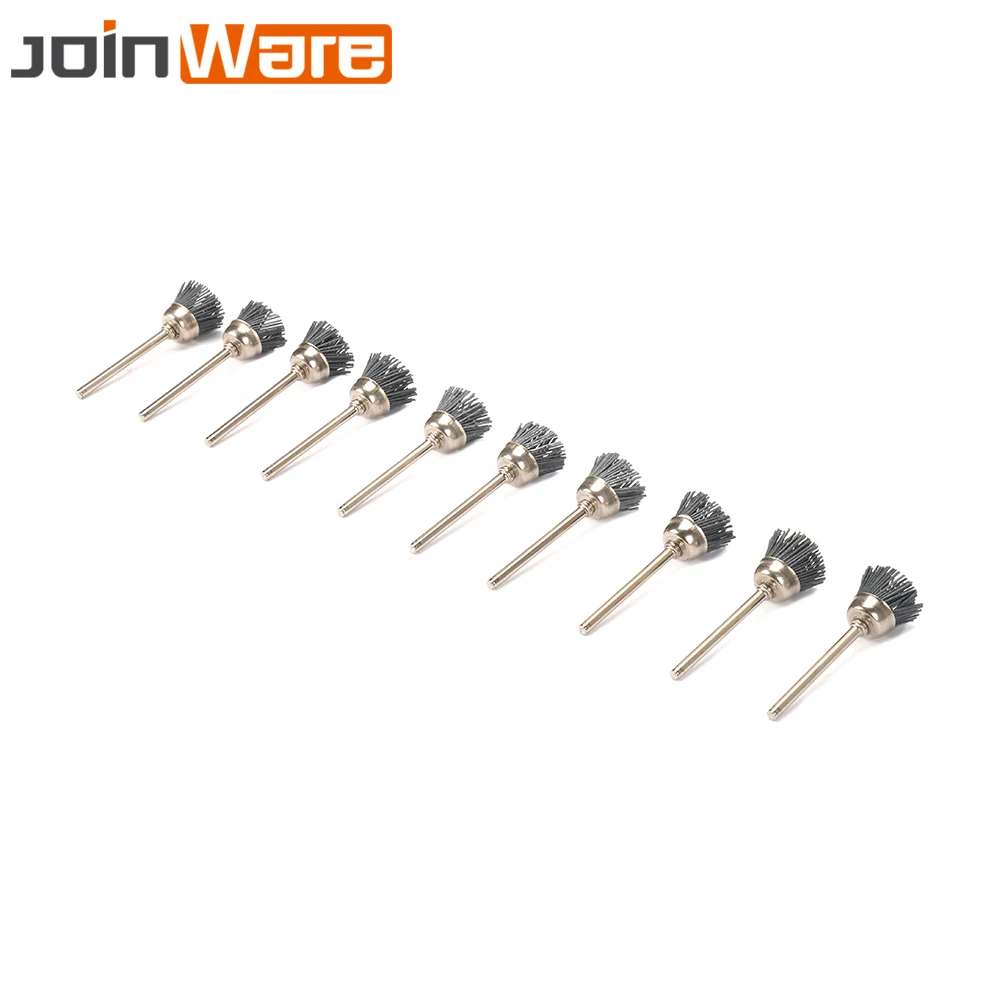 

10Pcs Y-shaped Nylon Abrasive Polishing Wheel Brushes Set For Wood Furniture Buffing Rotary Tool Accessories With 3MM 1/8" Shank