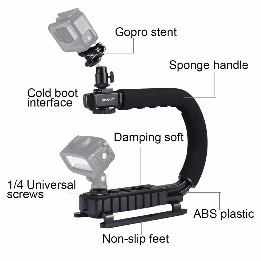 Стабилизатор камеры PULUZ для Steadycam U Grip c образная рукоятка со штативом головкой