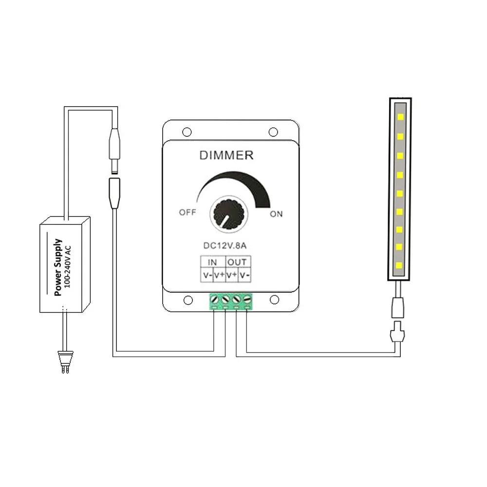 Регулятор яркости светодиодсветодиодный лент поворотный настенный выключатель