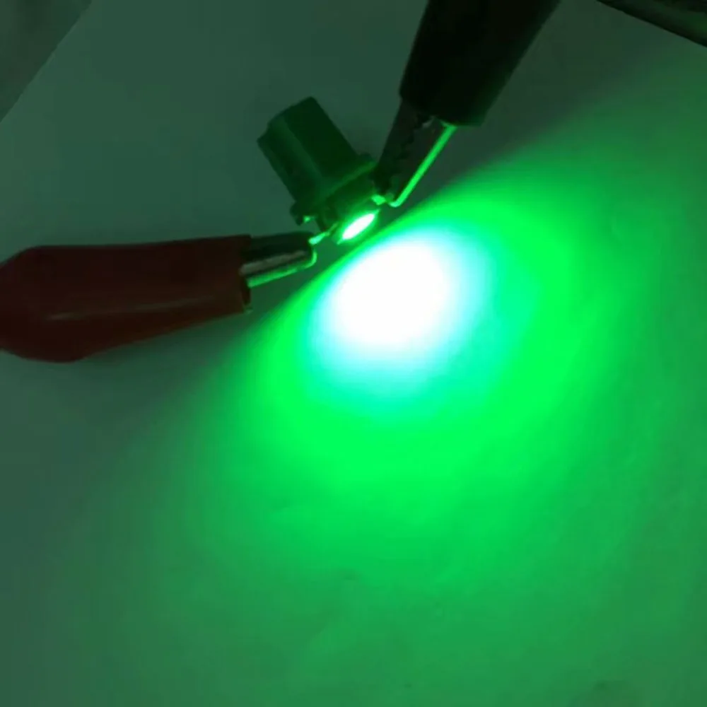10 шт 1 SMD T5 лампа Автомобильный датчик Speedo тире лампа приборная панель светильник B8.5D 509T B8.5 5050 Led клиновидный для салона лампа#294299