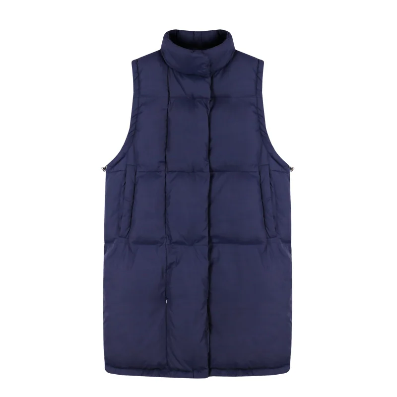 Зимние Для женщин жилет Повседневное пальто карманы на молнии плюс Размеры