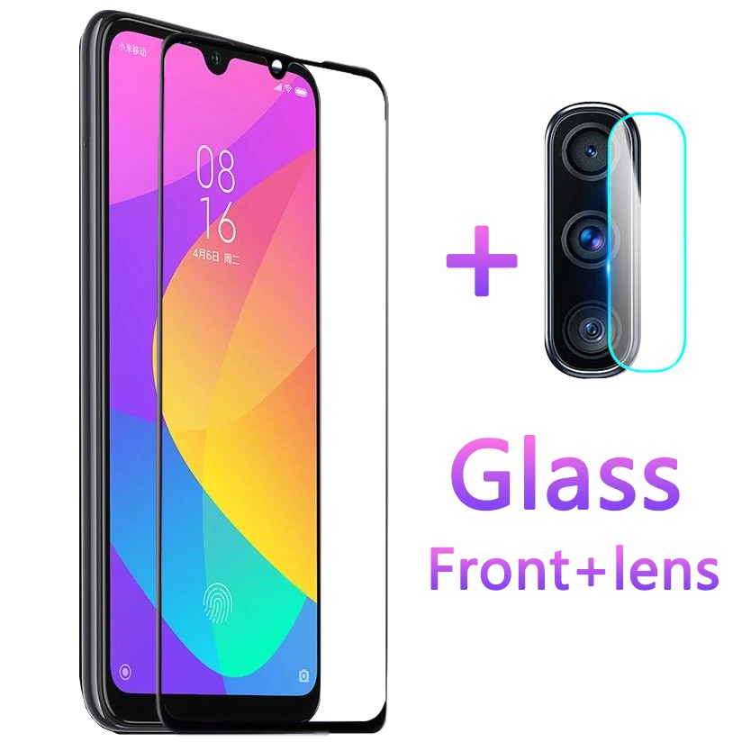 2 в 1 для Xiaomi mi cc9 закаленное стекло cc9e meitu e Защитное Xiao Защитная пленка