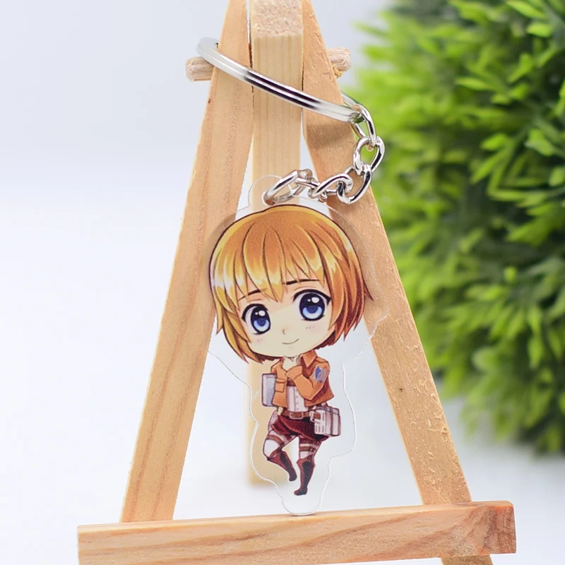 Attack on Titan 340 Атака на Титанов брелок двухсторонний акриловый брелок Подвеска Аниме аксессуары брелок с фигурками из мультфильмов - Цвет: Attack on Titan 340