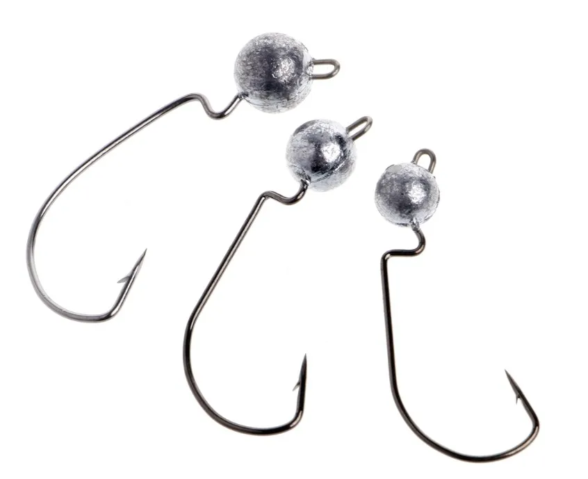 JYJ открытые большие Jig Head 10 шт. 3.5g 5g 7 г крючок с зазубринами Мягкая приманка червь