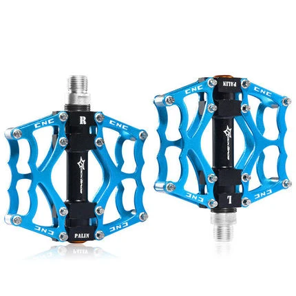 Blue ROCKBROS, сверхлегкие, профессиональные, высокое качество, MTB, горный, BMX, велосипедные педали, Велоспорт, герметичный подшипник, педали, педали, 5 цветов - Цвет: Blue