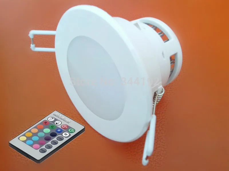 

3 Вт RGB цветной светодиодный светильник с дистанционным управлением стандартный алюминиевый сплав + Материал PMMA 3 года гарантии 90*63 мм Беспла...